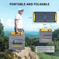 Panneau solaire pliable VTOMAN VS110 110W, surface ETFE étanche IP67, cellules monocristallines à haute efficacité 23%, support réglable, connecteur MC4 pour stations d'alimentation portables, conception conviviale, conception ultra-portable et pliable pour une utilisation nomade 7
