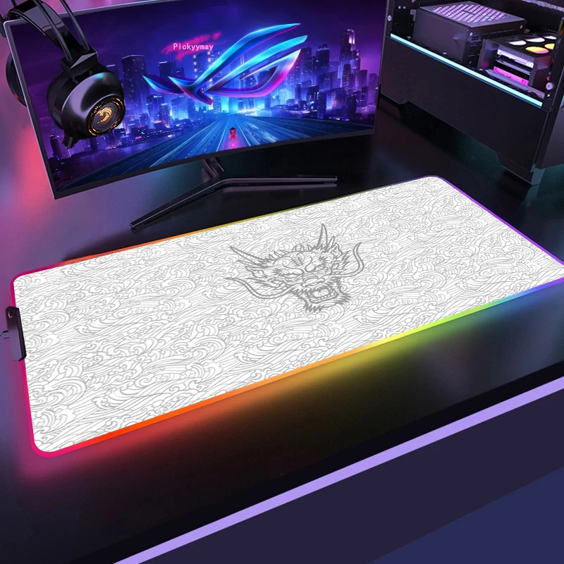 

Faucet RGB Mousepad 900x400x3mm Rubber Gaming Mousepad Gamer Mat Computer Desk Padmouse Keyboard Colorful Locrkand Play Mats