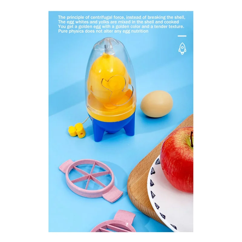 Egg Yolk Shaker -Mixing Whisk Eggs Spin Mixer Stiring Maker Puller Manual Egg Shake Tool Kitchen Cooking Baking Tools