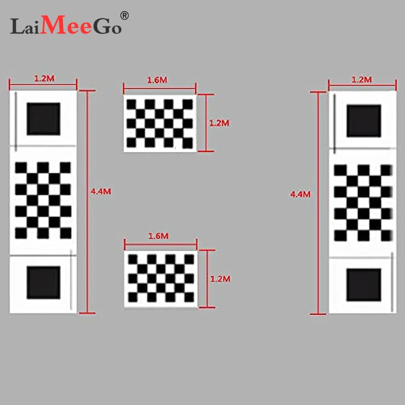 Car 360 Panoramic System Camera Calibration Clothes 2/4 Pcs Standard Debugging 440*120CM 3D Bird View Surround Check Safe Drive Car 360 Calibration Cloth