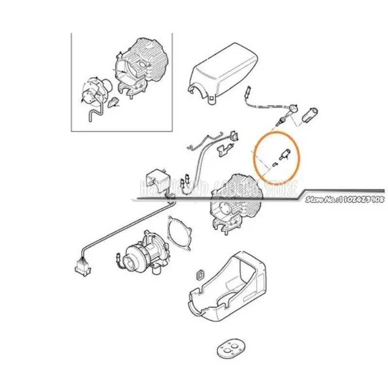 2Pcs/Set Glow Plug Screen with Tool for Eberspacher Airtronic D2 D4 D4S Diesel Air Parking Heater 252069100102