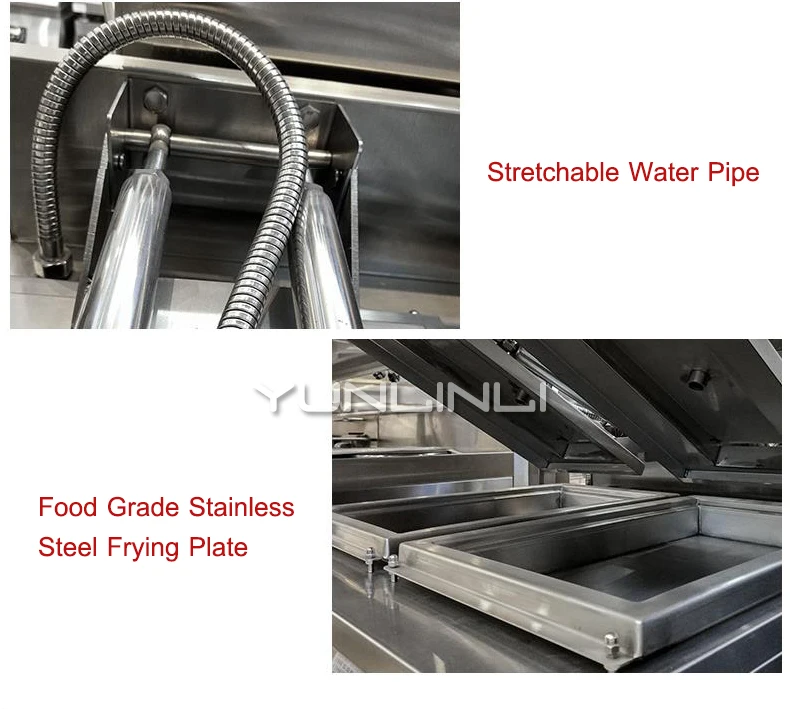 Commercial Electric Double Head Stainless Steel Fried Dumpling Machine Steak Machine Large Pancake PT-06A