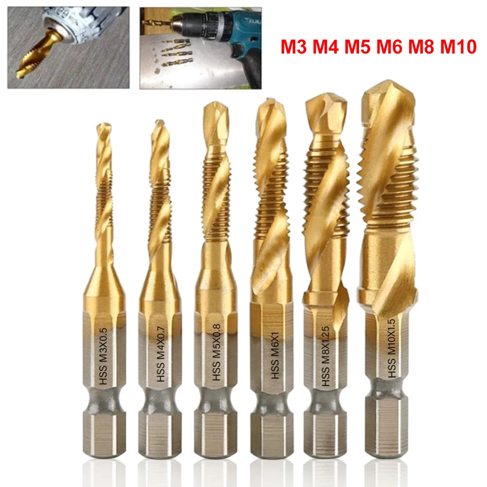 

Набор сверл M3, M4, M5, M6, M8, M10