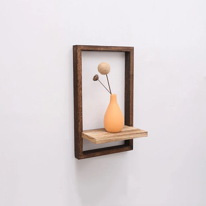 מדפי קיר צף מעץ לאחסון קיר דקורטיבי לחדר שינה, חדר אמבטיה, סלון ומטבח