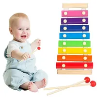 Montessori Wooden 8 Tones Multicolor Xylophone Wood Musical Instrument Toys For Baby Kids Puzzles Early Learning Games 2