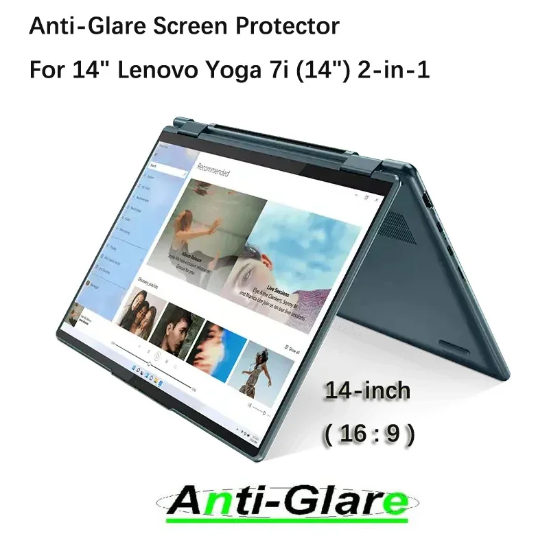 2X Cover Protettiva Per Schermo Ultra Trasparente/Antiriflesso/Anti-Blu Per Lenovo Yoga 7I (14 ") 2-In-1 Slim Laptop 14" 16:9