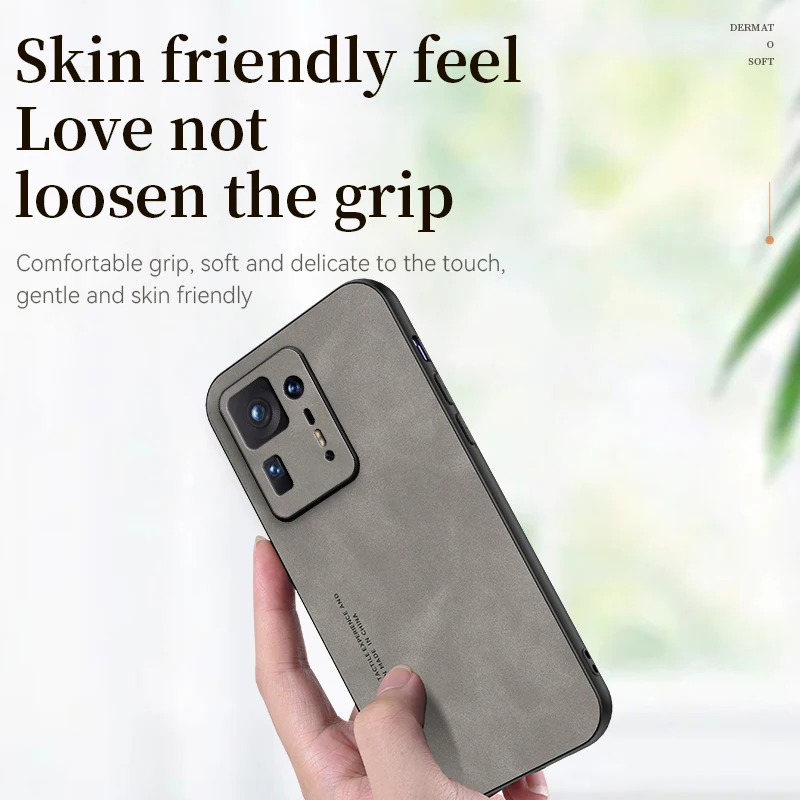 Sheepskin Leather Soft Case with Camera Lens Protection and Shockproof Bumper – Matte Finish