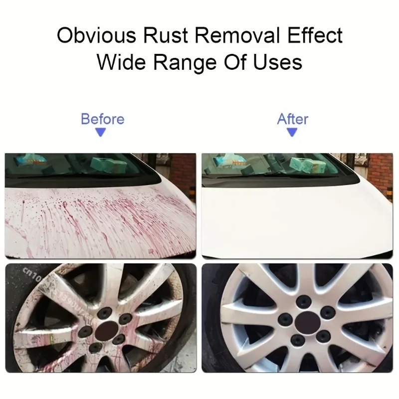 Rust Remover Spray Car Rust Remover Metal Surface Chrome Paint Cleaner Multi-Purpose Metal Pipe Rust Remover Car Care Spray