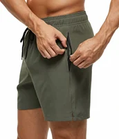 Men's Stretch Swim Trunks Quick Dry Beach Shorts With Zipper Pockets and Mesh Lining 2