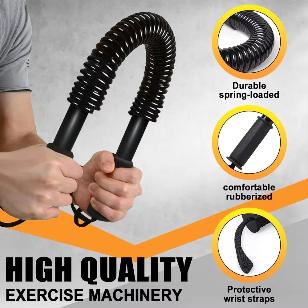 Adjustable Resistance Arm and Chest Workout Trainer with Foldable Spring Bar