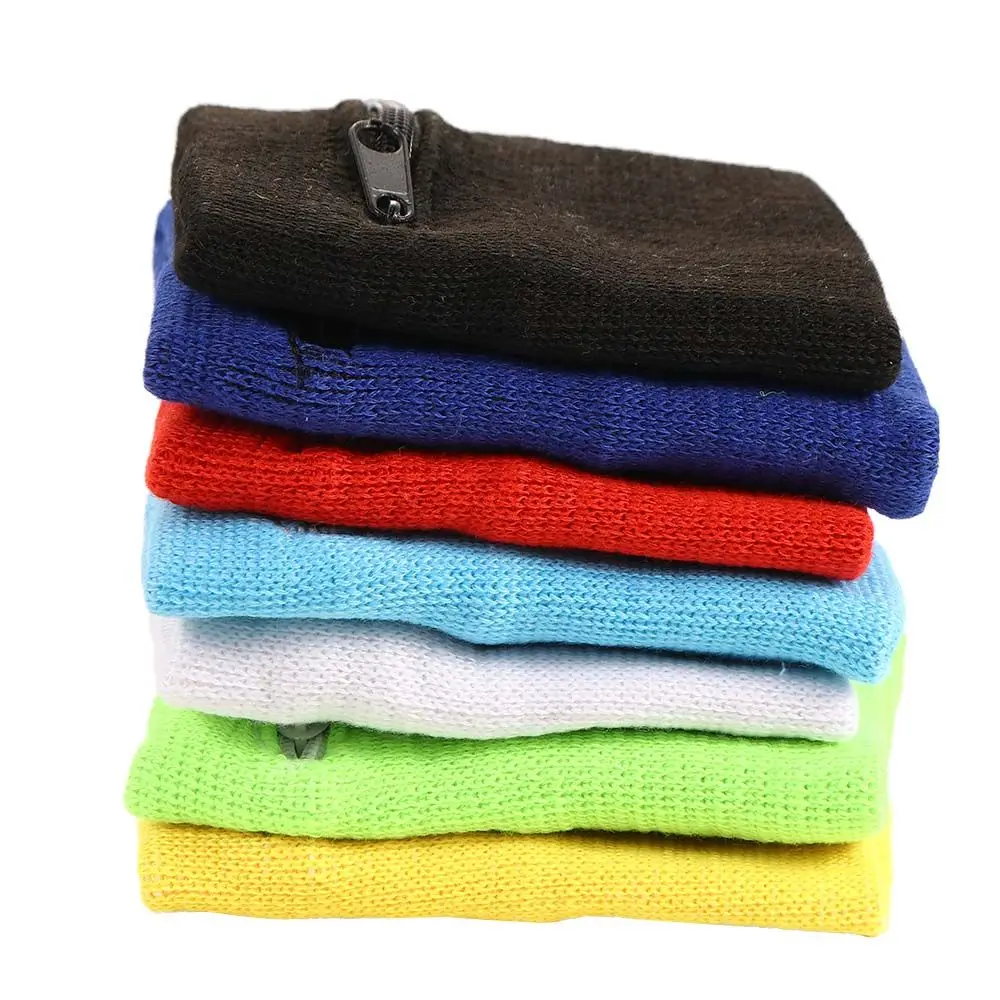 

Sports Bag Sweat Band Breathable Hand Guards Wrist Protection Zipper Wrist Pouch Wrist Purse Bag Running Wristband Arm Band Bag