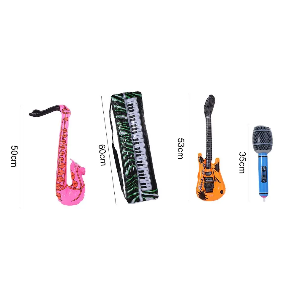 Inflatable Props Microphone Balloons Inflatable Guitar Balloon Instrument Ukulele  Inflatable Musical Instrument