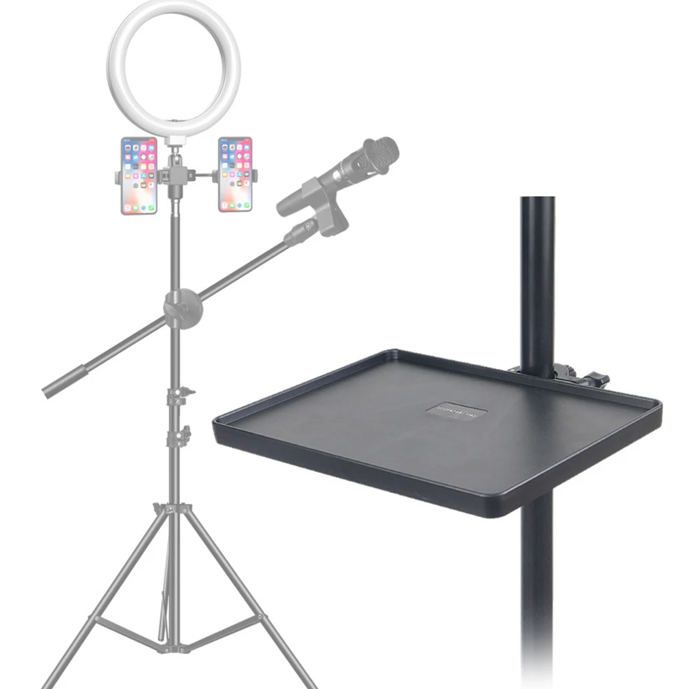 

1pc Microphone Stand Tray Mobile Live Streaming Bracket Sound Card Tray Raised Plastic Edge Music Instruments Accessories