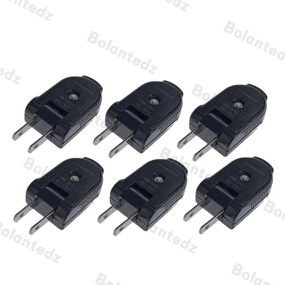 USA Japan Canada Taiwan Mexico male female Wiring Power Plug 90 degree Rotation 2 Pin 10A Power Extension Cord Rewireable Plug