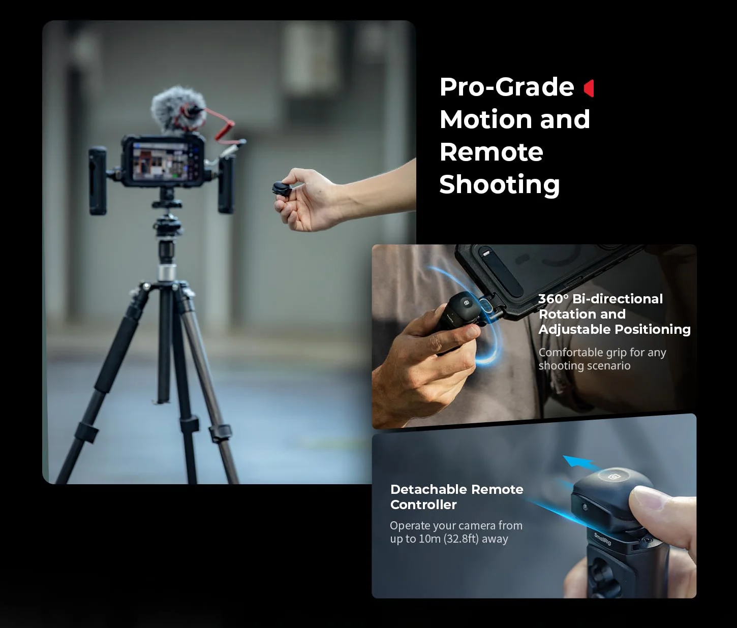 Mobile Dual Handheld Kit for iPhone 17 Pro /Pro Max w Rotatable Wireless Handle