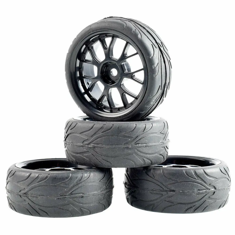 RC 907-6084 резиновые шины и пластиковые колеса 4 шт. для HSP HPI 1:10 на дороге автомобиля |