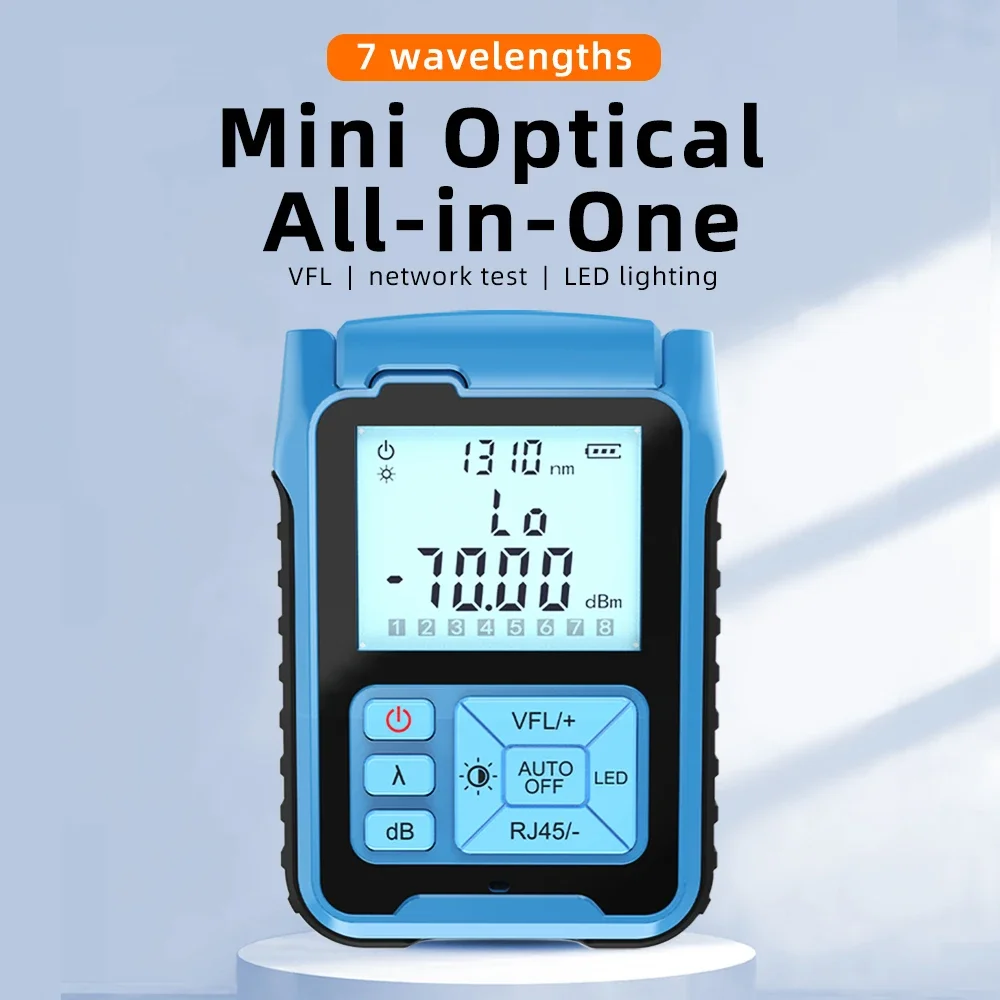 

SAIVXIAN all in one Mini Optical Power Meter Visual Fault Locator Network Cable Test optical fiber tester 10mw 30mw VFL