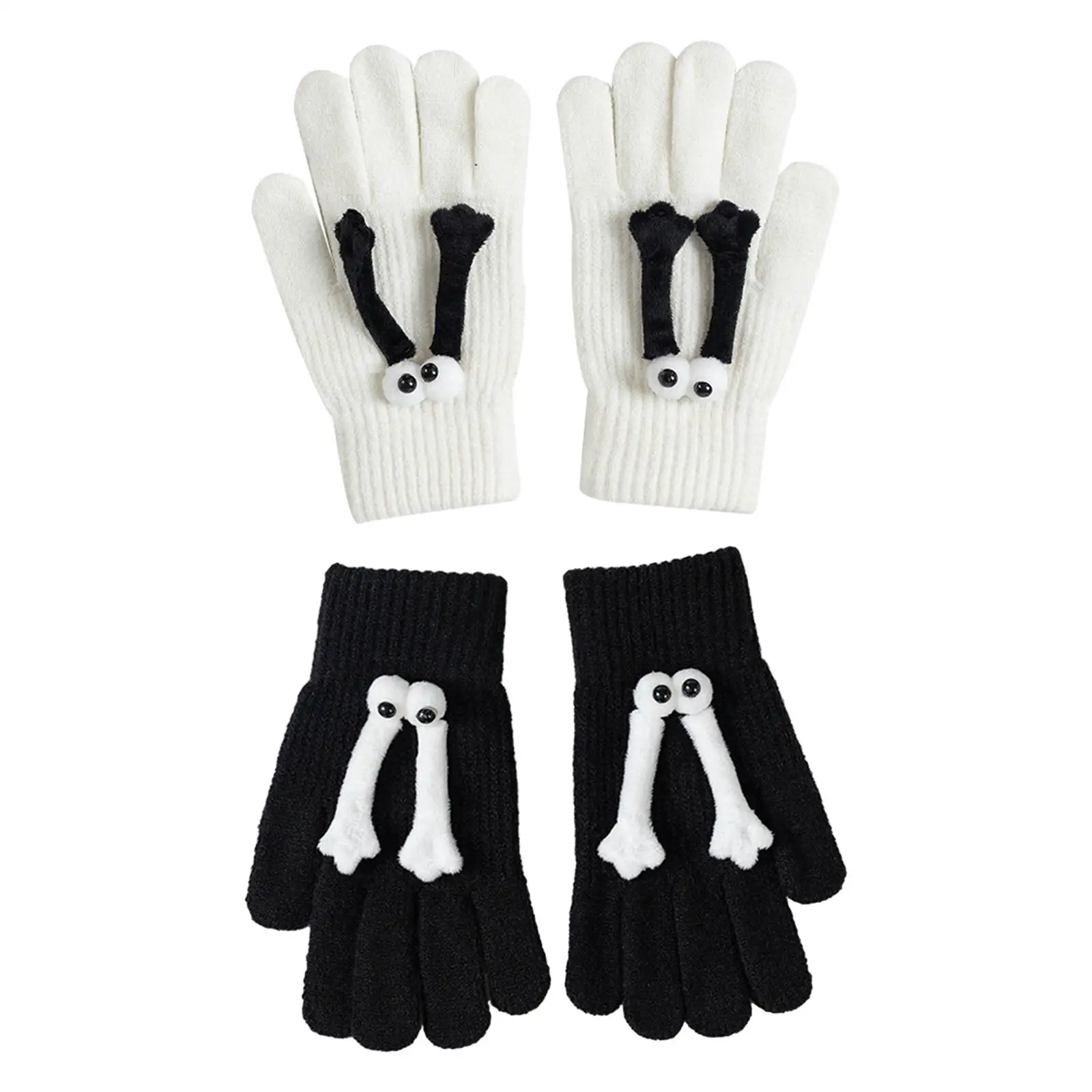 

Перчатки «рука в руке», милые 3D перчатки для сенсорного экрана, Мультяшные женские забавные модные перчатки с полными пальцами, 1 пара