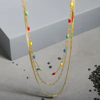 Stainless Steel Vintage Textured Delicate Necklace - Image 4