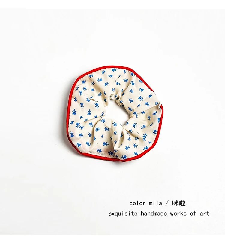 Korea Nette Dot Plaid Scrunchies Frauen Mädchen Elastische Haar Gummibänder Zubehör Krawatte Haar Ring Seil Kopfschmuck Headwear Ornament – Detail 11
