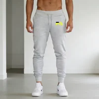 Pantalons de sport pour hommes, pantalons de course avec lettres imprimées, fitness, football, entraînement, slim fit, pantalons de sport décontractés, pantalons à petites jambes pour hommes 2