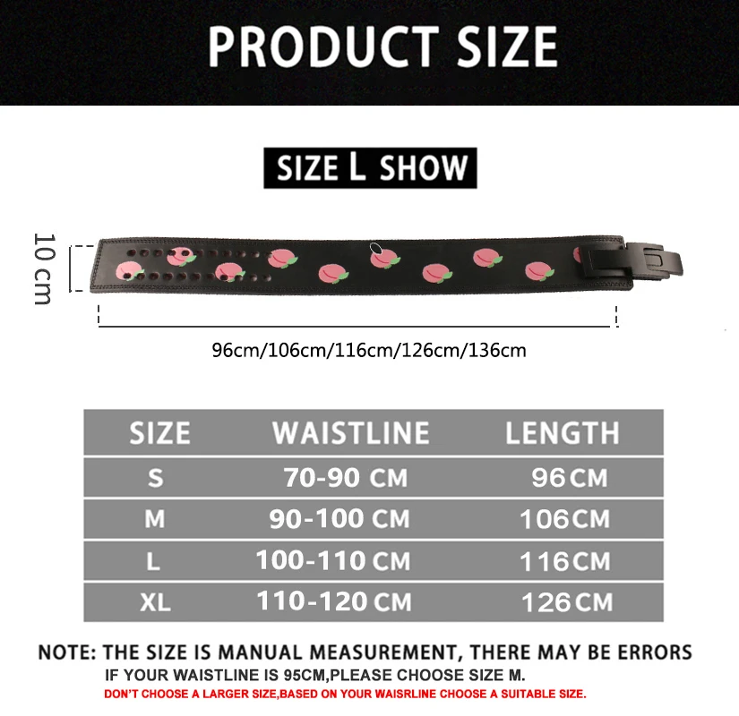 Peach Weightlifting Belt,Barbell Powerlifting Waist Protection,Strength Training,Lumbar Protector,Gym Bodybuilding Accessories