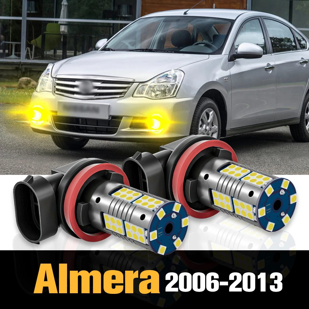 

2pcs Canbus LED Fog Light Lamp Accessories For Nissan Almera B10 2006-2013 2007 2008 2009 2010 2011 2012