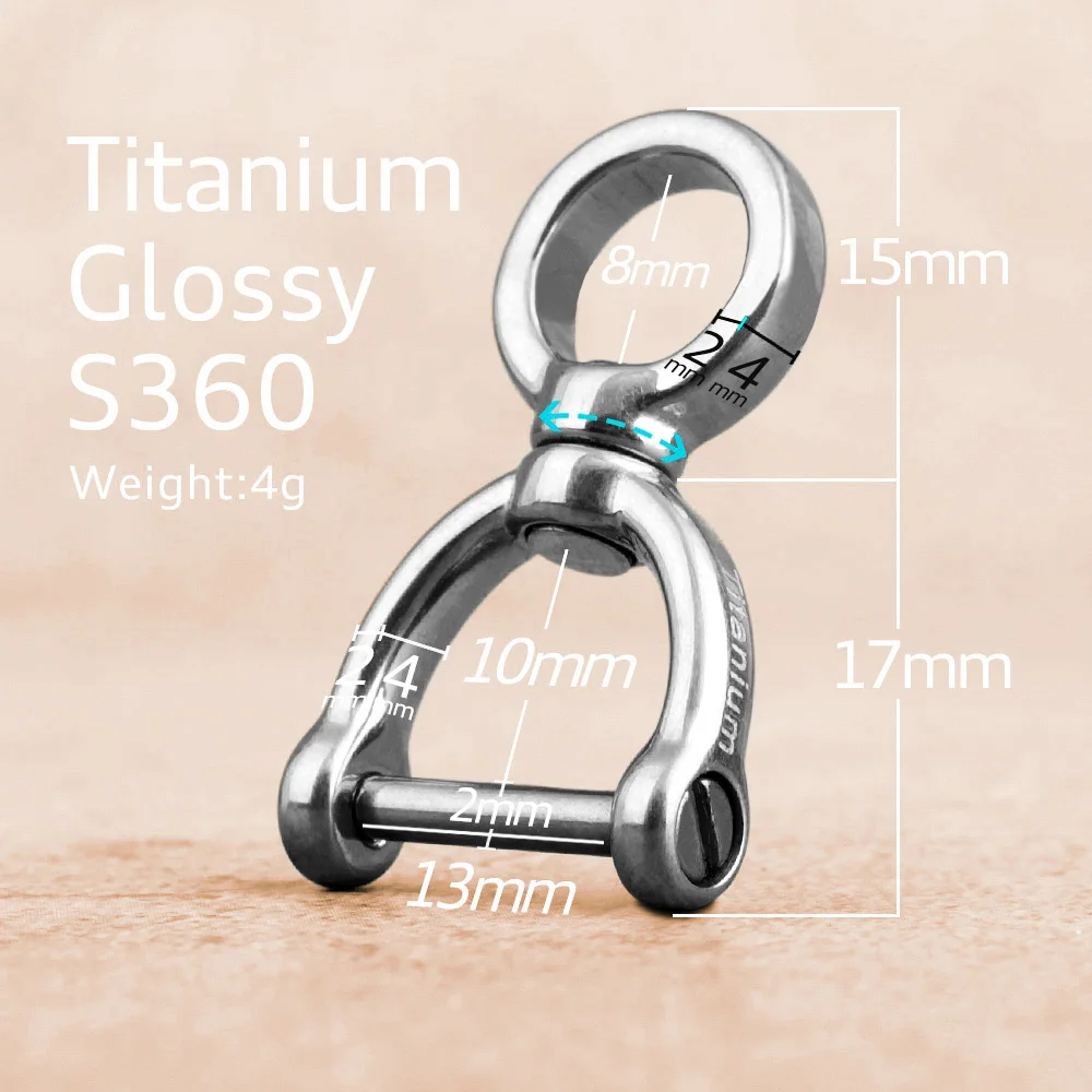 Titanium Horseshoe D-Shape Keychain Buckle - Lightweight and High-Quality EDC Accessory
