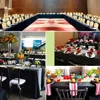 8 Packs 90 x 132 Inch Tablecloth, Black Polyester Table Cloth for 6ft Rectangle Tables, Stain and Wrinkle Resistant Washable 6