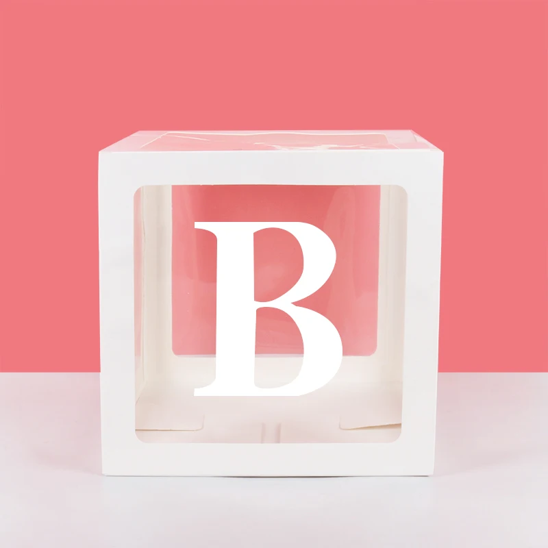 Clear Balloon Boxes for Baby Shower and Gender Reveal Decorations
