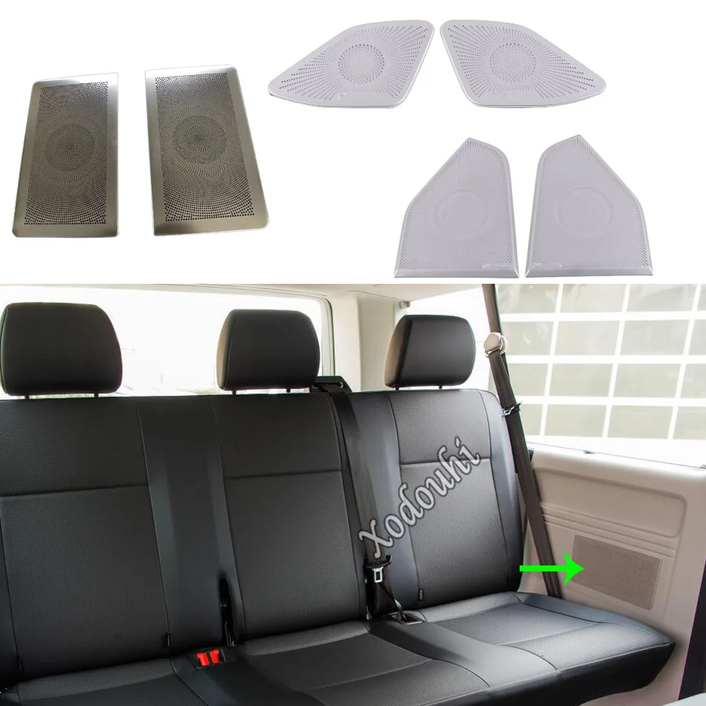Car Door In Acciaio Inox Audio Speak Sound Cover Ring Circle Trim Per Vw Transporter (T6) Caravelle 2016 2017 2018 2019 2020