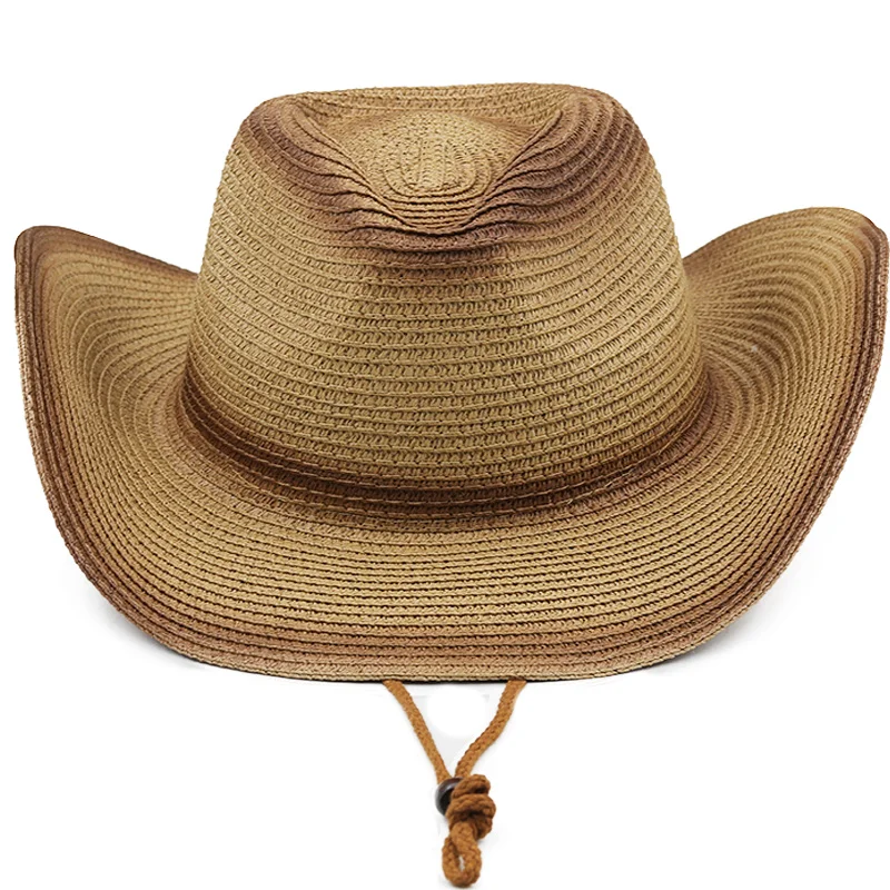 

New Western Cowboy Hat Men Panama Outdoor Summer Beach Cap Women Sombrero Vaquero Hombre Chapeu Wide brim Men's Straw Sun Hat