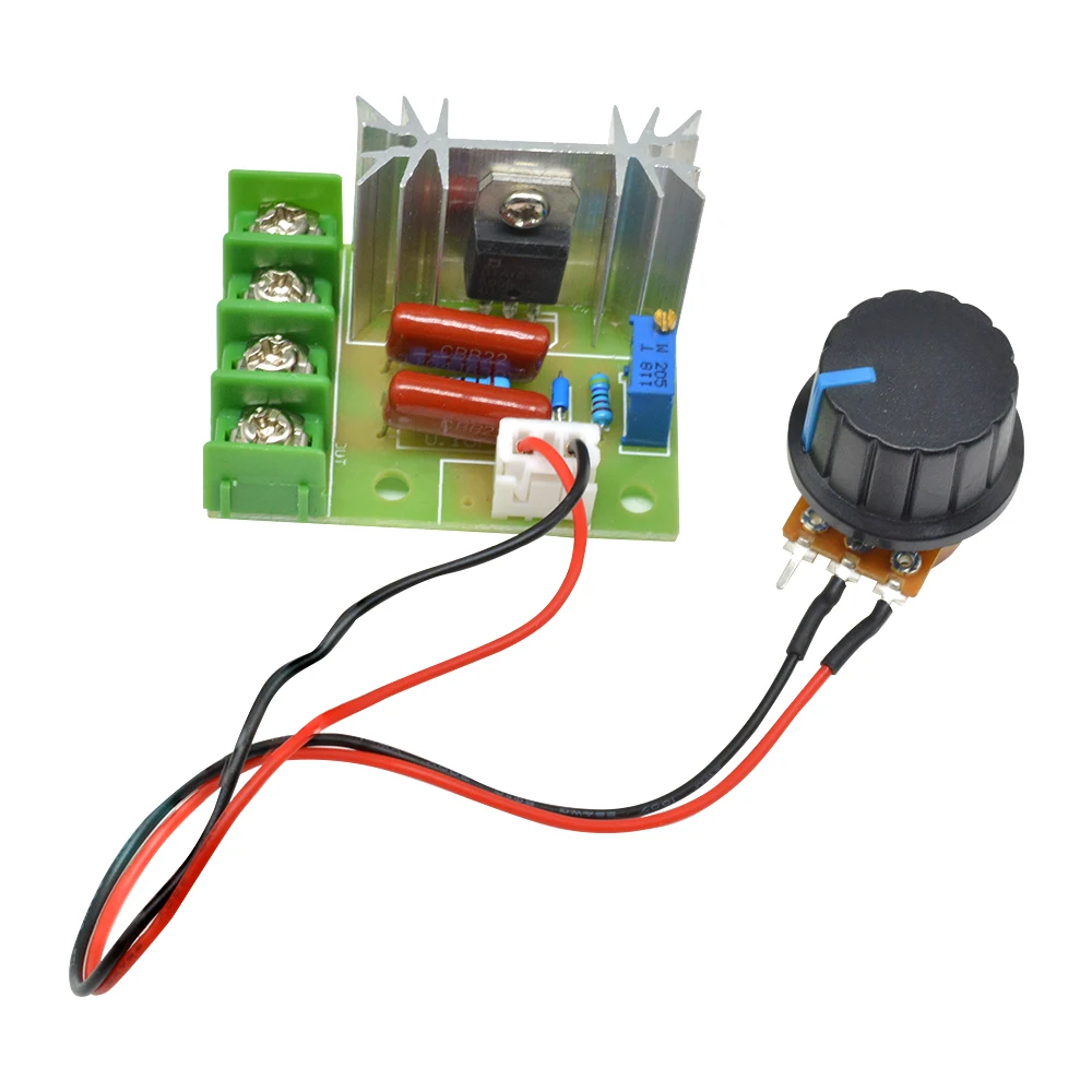 AC 50V-220V 2000W Motor Speed Controller SCR Voltage Regulator Dimming Dimmers Governor Module 110V