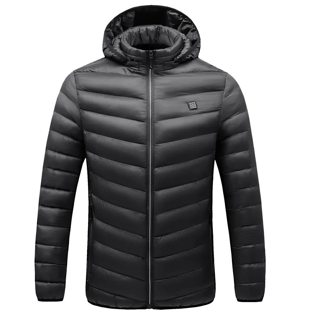 Fashion Men Jacket Intelligent Fever USB Winter Outdoor Electric Heating Warm Sprots Thermal Coat Clothing Heatable Cotton