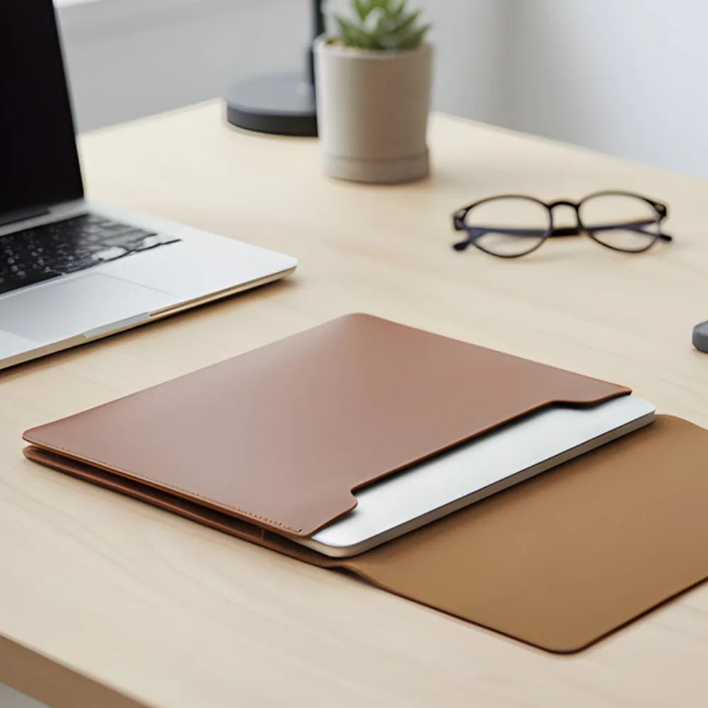 Leather Laptop Inner Bag For 14/16inch Notebook Sleeve for Apple Macbook Air Pro 13 M1 M2 Bags for ASUS 13.3 14 15 15.6 16 Cases - 3