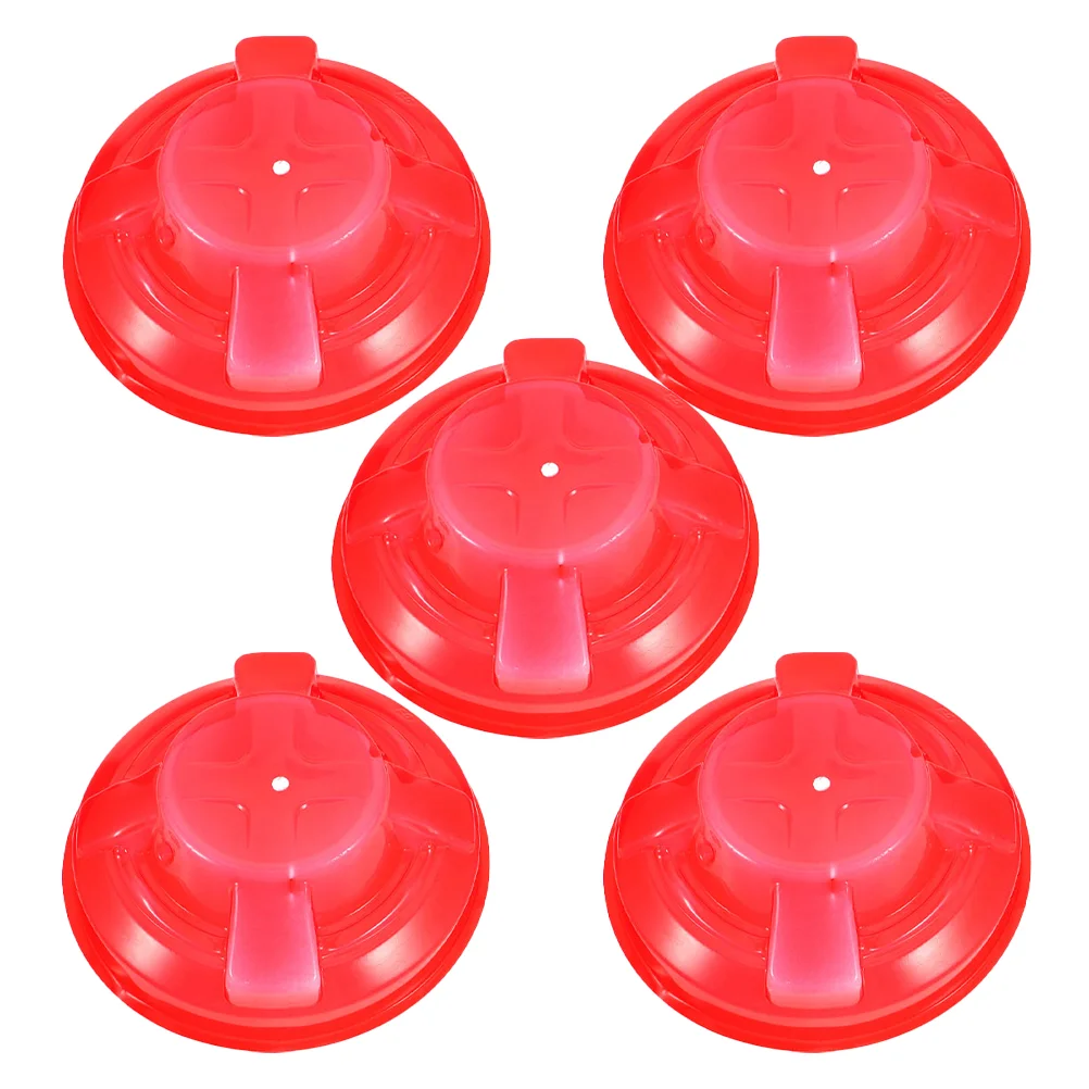 5 Pcs Sensor Protective Cover Smoke Potato Cooker Quick Detectors Dust Fire Sprinkle Guard Red Bulk