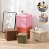 Foldable Storage Stool Box Fabric Multifunctional Storage Stool Boxes Home Organization Sundries Organizer Box With Padded Seat 1