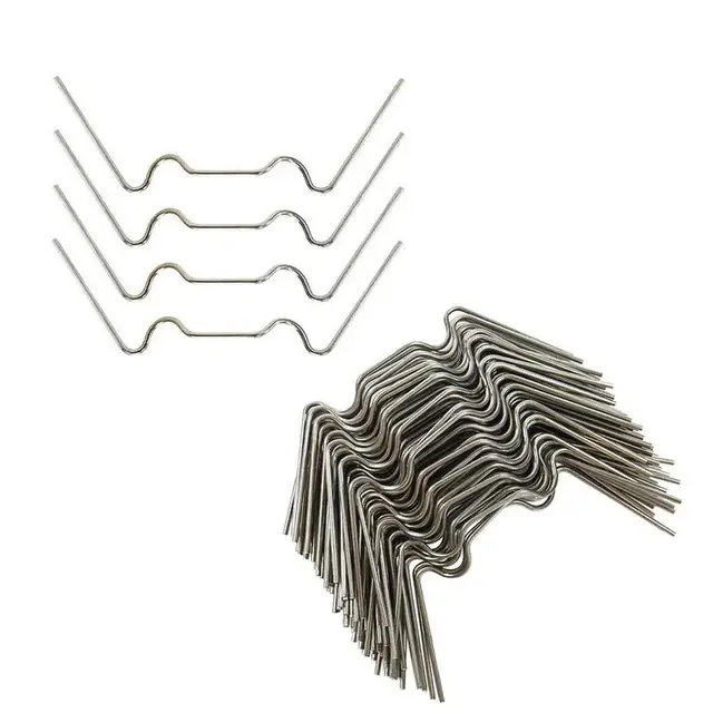 100/200Db 1,2 Mm -Es Üvegezett Klipek Acél W Típusú Rugós Huzalklipek Erős Tartó Bilincsek Nem Könnyű Deformálódni Az Üvegházhatású Bilincs Szerelvények