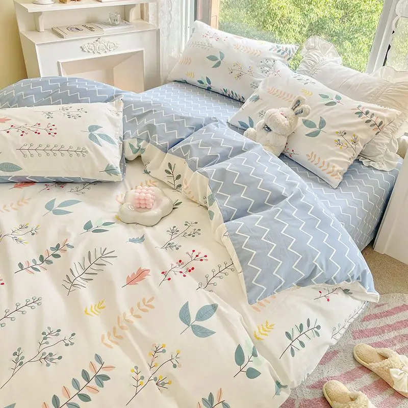 Enseble de couette king taille bleu 7 pièces Bed in a Bag, couette