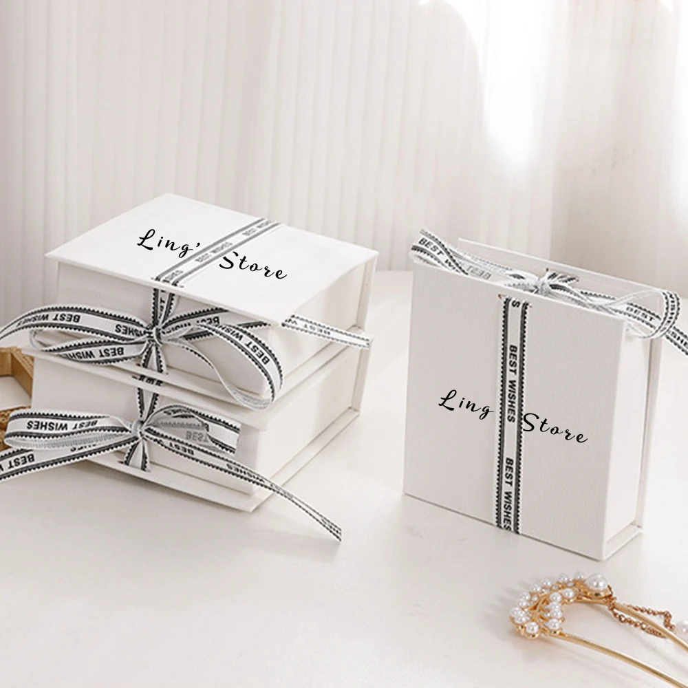 24 Stück individuelles Logo Luxus Schmuck Klappe Band Box Ring Ohrringe Armband Halskette Anhänger Ohrstecker DIY Geschenk Organizer Hochzeitsgeschenke – Detail 12