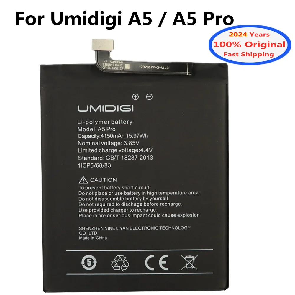 

2024 Years 100% Original UMI Battery For UMIDIGI A5 / A5 Pro A5Pro 4150mAh Mobile Phone Battery In Stock + Tracking Number