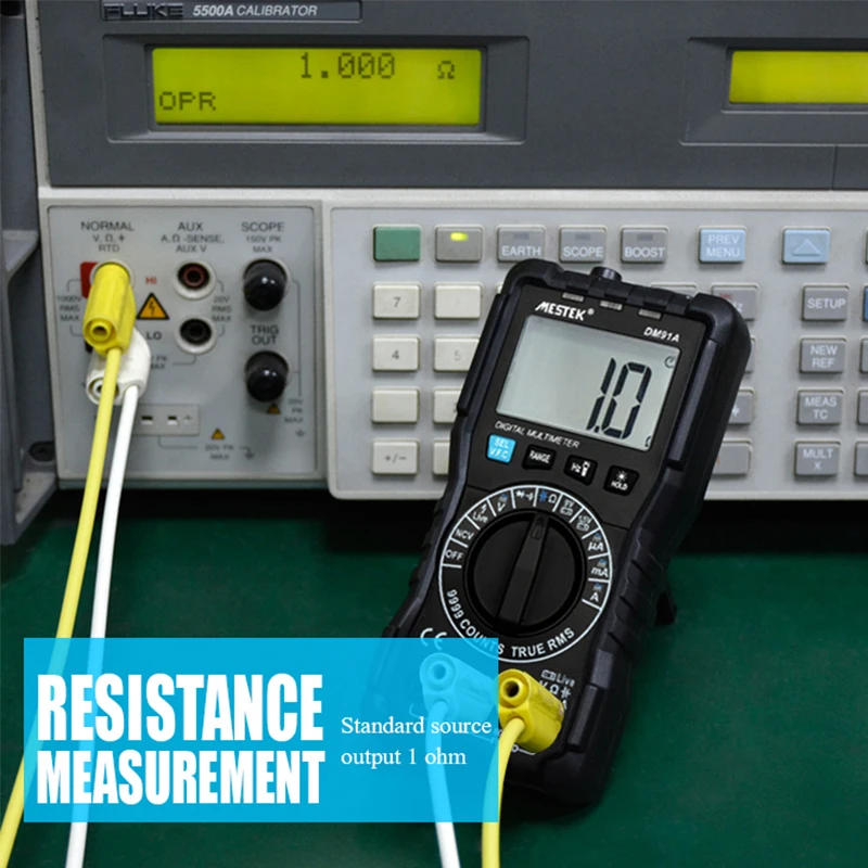 Mestek DM91A Digital Multimeter Voltage Tester Electric Tools Test Lead Auto Range Capacitance Tester T-RMS Multimetro Voltmeter
