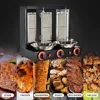 Shawarma Machine Commercial, Automatic Shawarma Machine Propane Vertical Broiler with 3 Burners,Free Meat Catch Pan 6