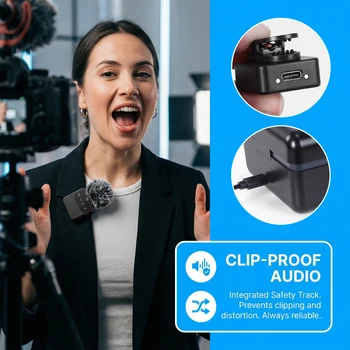 Wireless Lavalier Microphone for iPhone Android with Noise Reduction Plug & Play Lapel Mic for Video Recording Live Streaming 2