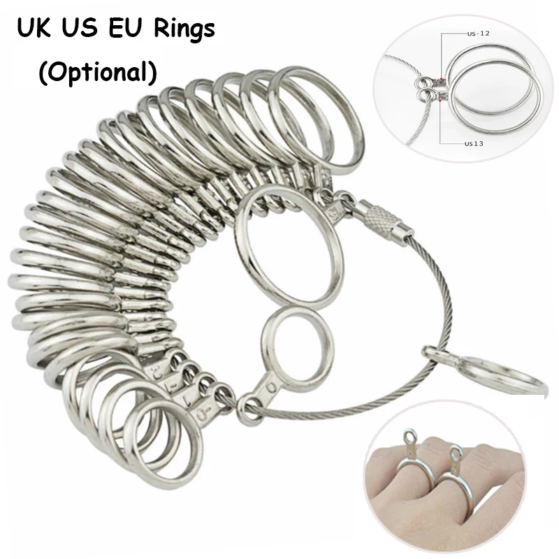 

Easy To Use 41-76/ A-Z/0-15 EU UK US Men/Women Fingers Rings Metal Sizer Gauge Measure Jewelry Size Tools New