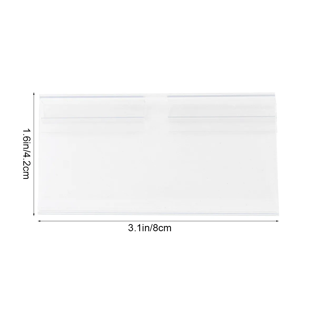 100Pcs 가격표 프리미엄 투명 PVC 플라스틱 가격표 쇼핑몰 슈퍼마켓 소매점 상점 투명 라벨