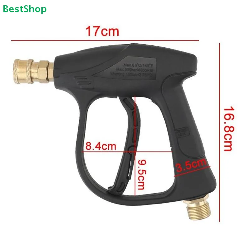 〔빅토리아〕고압 세척기 스프레이 건, M22 15mm 입구, 자동차 및 가정 청소용 5가지 색상 코드 노즐 팁 포함