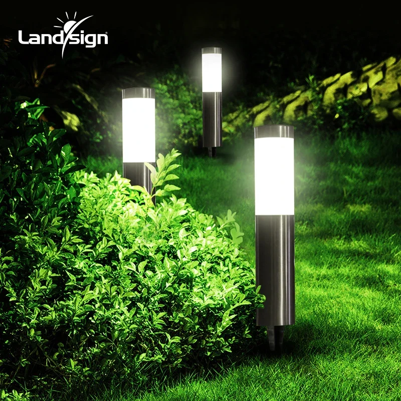 Description Picture 2 of item2pcs Lamp Decoration Pathway Garden LED Solar Light Outdoor IP65 Waterproof Stainless Steel Landscape Yard Lawn Street Lighting