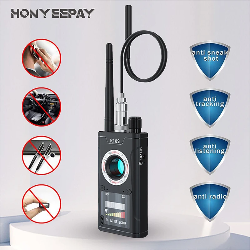 Hidden Camera Detector K18S Signal Gps Tracker Magnetic Anti Spy Gadgets Professional WIFI Camera Bug Finder Security-protection hidden camera detector infrared camera detector camera detector signal detector