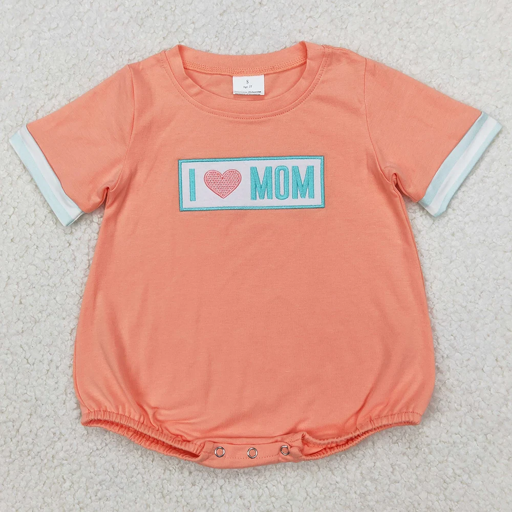 Boutique Bubble sibling clothing Summer baby boys clothes infant Jumpsuits Baby Girls Mama's Girl Red Strawberry Flowers Rompers